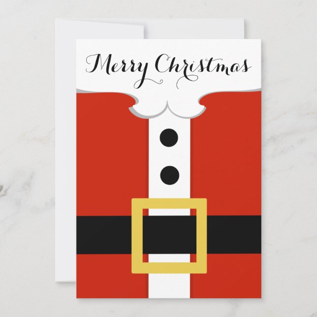 Santa Belt Christmas  Holiday Card (Front)
