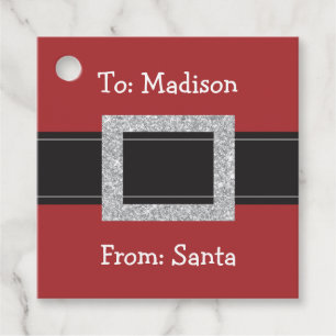 Santa Belt Personalised Christmas Gift Tags