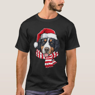 Santa Bernese Mountain Christmas Dog Lover Men Wom T-Shirt