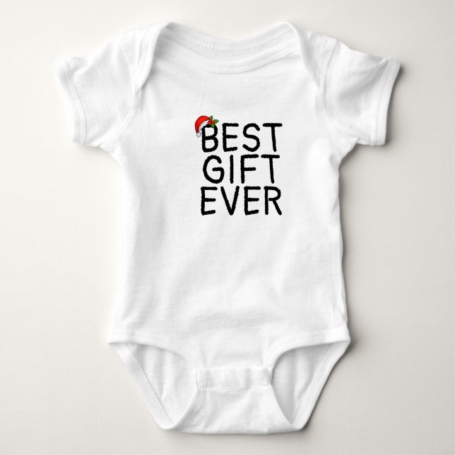 Santa Best Gift Ever Baby Bodysuit  (Front)