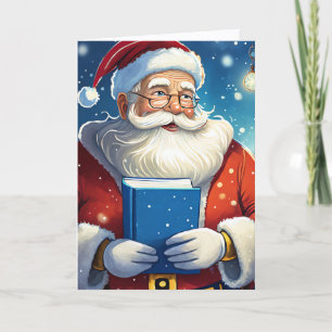 Santa Big Book Christmas Card