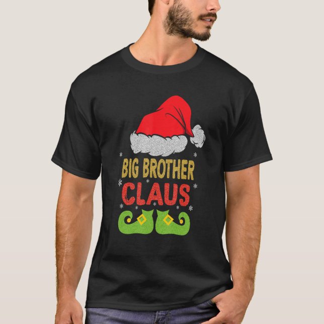 Santa Big Brother Claus Christmas Matching Family T-Shirt (Front)