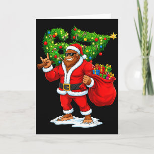 Santa Bigfoot 67 Meme Funny Six Seven Christmas Ho Card