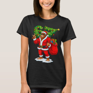 Santa Bigfoot 67 Meme Funny Six Seven Christmas Ho T-Shirt