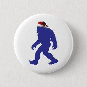 Santa-Bigfoot 6 Cm Round Badge