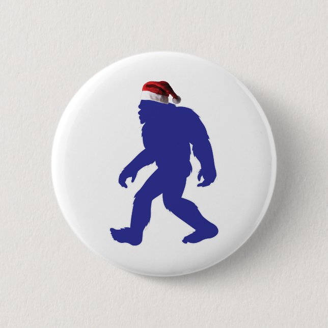 Santa-Bigfoot 6 Cm Round Badge (Front)