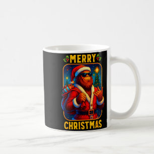 Santa Bigfoot Boys Men Merry Christmas Funny Sasqu Coffee Mug