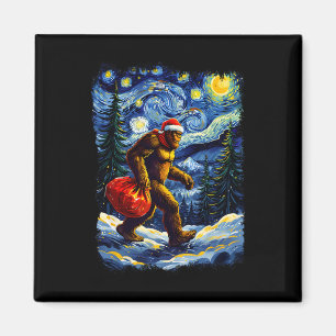 Santa Bigfoot Christmas Funny Sasquatch Believe Va Magnet
