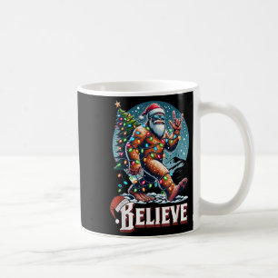 Santa Bigfoot Christmas Lights Funny Sasquatch Bel Coffee Mug