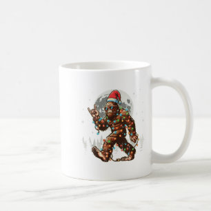 Santa Bigfoot Christmas Lights Xmas Sasquatch Boys Coffee Mug