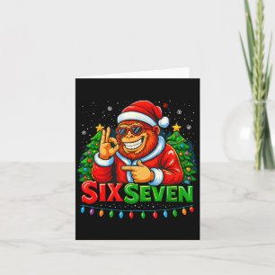 Santa Bigfoot Christmas Sasquatch 67 Funny Meme Si Card
