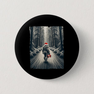 Santa Bigfoot Christmas Sasquatch Believe 6 Cm Round Badge