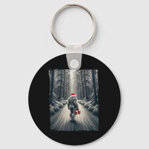 Santa Bigfoot Christmas Sasquatch Believe Key Ring