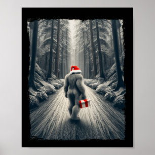 Santa Bigfoot Christmas Sasquatch Believe Poster