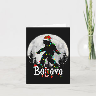 Santa Bigfoot Christmas Sasquatch Believe Xmas Men Card