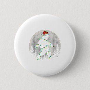 Santa Bigfoot Christmas Tree Xmas Lights Funny Sas 6 Cm Round Badge