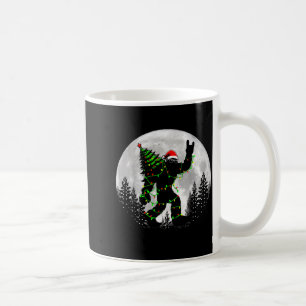 Santa Bigfoot Christmas Tree Xmas Lights Funny Sas Coffee Mug
