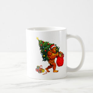 Santa Bigfoot Christmas Tree Xmas Lights Funny Sas Coffee Mug