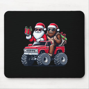 Santa Bigfoot Riding Monster Truck Christmas Toddl Mouse Mat