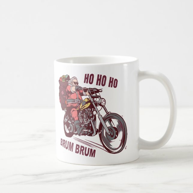 Santa Biker Christmas Costume for Bikers Invitatio Coffee Mug (Right)