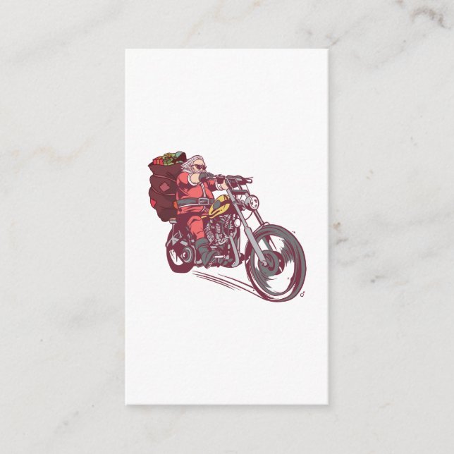 Santa Biker Christmas Costume for Bikers Invitatio Enclosure Card (Front)