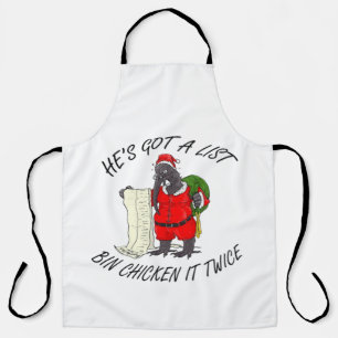 Santa Bin Chicken Apron