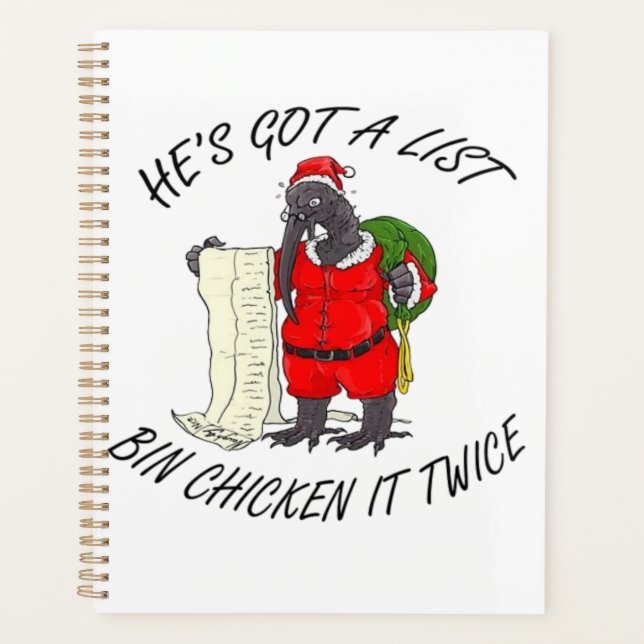 Santa Bin Chicken  Planner (Front)