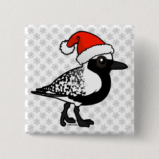 Santa Black-bellied Plover 15 Cm Square Badge