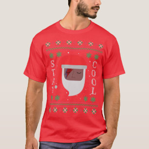 Santa Black Stay Cool Melanin Star Christmas Ugly T-Shirt