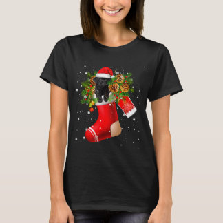 Santa Black Toy Odle In Christmas Sock Pajama  T-Shirt
