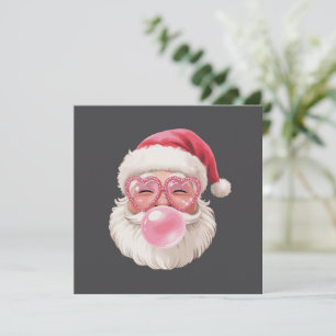 Santa Blowing Bubble Christmas Funny Xmas Holiday Card