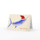 Santa Blue Marlin Christmas