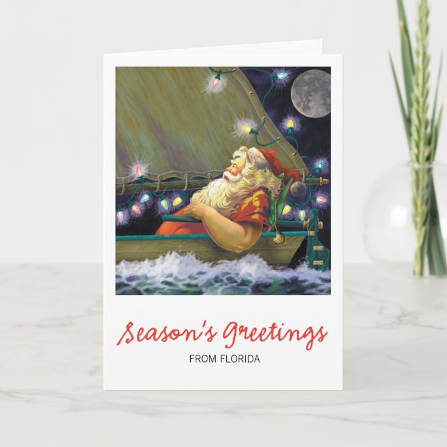 Santa Boat card (Front)