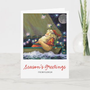Santa Boat card