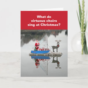 Santa boat card