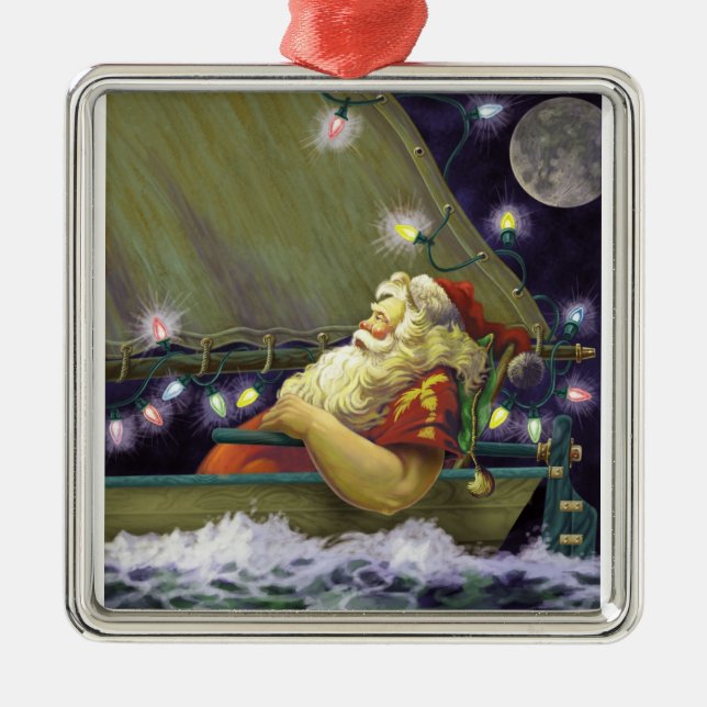 Santa Boat ornament (Front)
