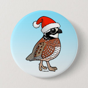 Santa Bobwhite 7.5 Cm Round Badge