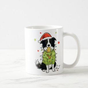 Santa Border Collie Christmas Border Collie Dog Mo Coffee Mug
