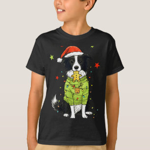 Santa Border Collie Christmas Border Collie Dog Mo T-Shirt