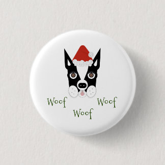 Santa Boston Terrier Pin