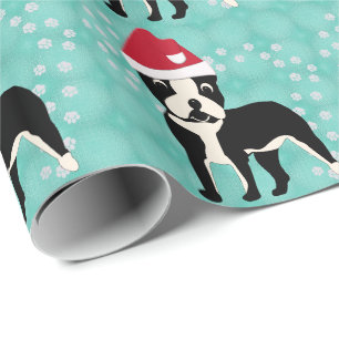 Santa Boston Wrapping Paper