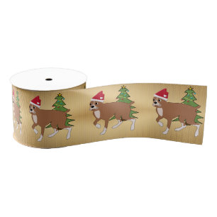 Santa Boxer Grosgrain Ribbon