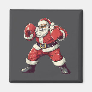 Santa Boxing Lover Funny Mma Muay Thai Boxer Chris Magnet