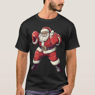 Santa Boxing Lover Funny Mma Muay Thai Boxer Chris T-Shirt
