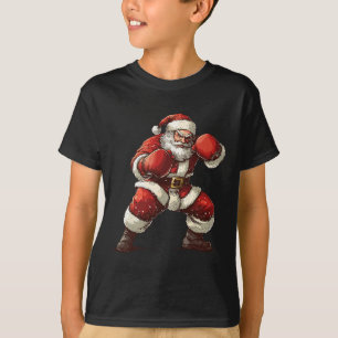 Santa Boxing Xmas Mma Muay Thai Lover Boxer Christ T-Shirt