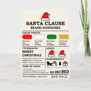 Santa Brand Guidelines Funny Christmas Card