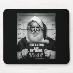 Santa Breaking Entering Mugshot Funny Christmas Ho Mouse Mat