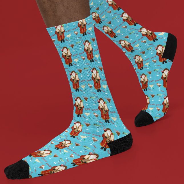 Santa Bringing The Liquor Christmas  Socks (Creator Uploaded)