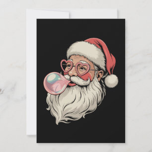 Santa Bubble Gum Pink Sunglasses Christmas Xmas Holiday Card