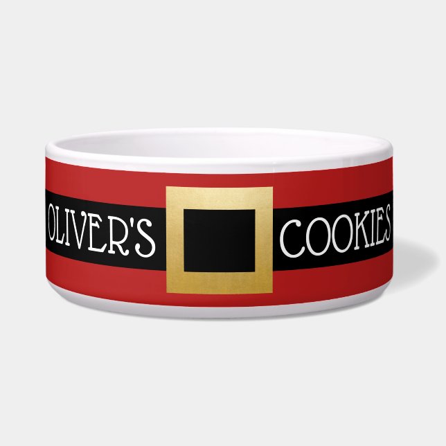 Santa Buckle Personalised Name Cat or Dog (Front)